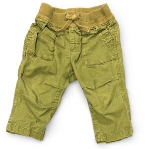 EUC GAP Kids Olive Green Casual Cargo Pants, Elastic Waistband (12-18 mos)